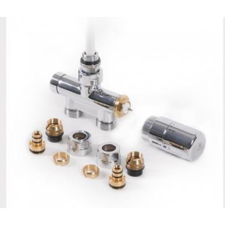 Zawór termostatyczny kątowy z rurką zanurzeniową Terma, Lewy, GZ 3/4' - chrom