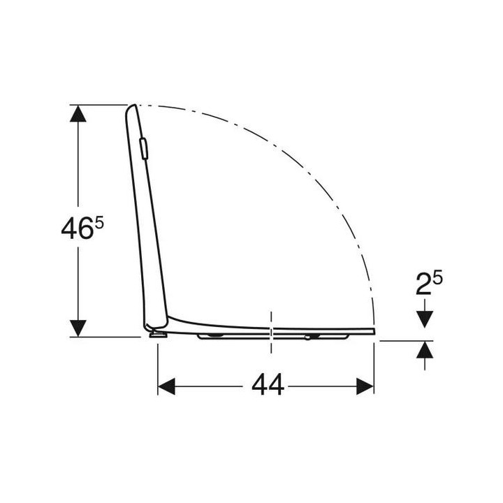 Wisząca miska WC Geberit Selnova Comfort, lejowa, długa 70x35,5 cm, z krawędzią, bez barier - biała