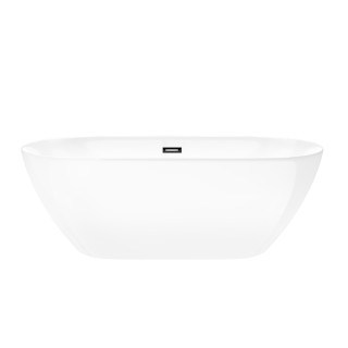 Wanna wolnostojąca Corsan Olvena 170 cm z wykończeniem czarnym - biała