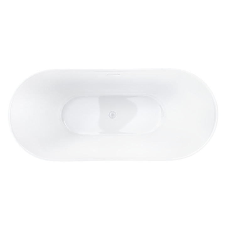 Wanna wolnostojąca Corsan Nauti 160 cm z wykończeniem białym - biała
