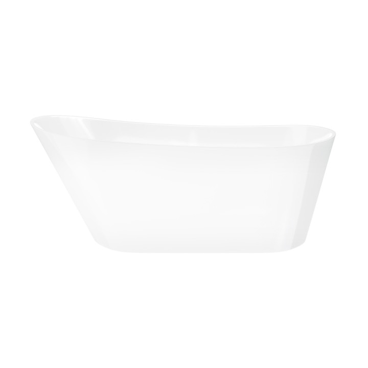 Wanna wolnostojąca Corsan Estella 160 cm z wykończeniem złotym - biała