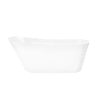 Wanna wolnostojąca Corsan Estella 170 cm z wykończeniem chrom - biała