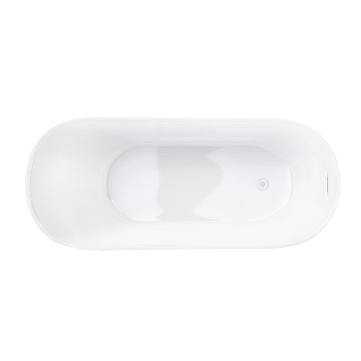 Wanna wolnostojąca Corsan Estella 170 cm z wykończeniem białym - biała