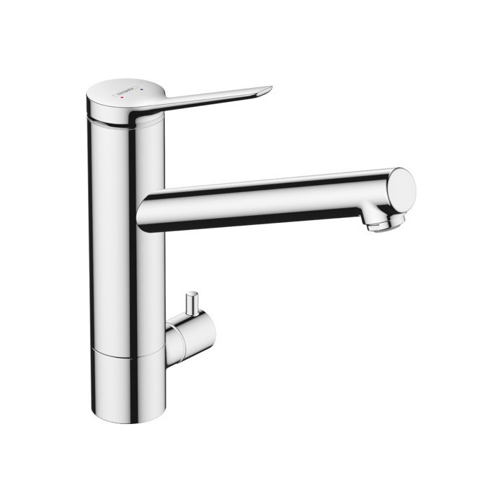 Bateria kuchenna Hansgrohe Talis M54 220 1jet, stojąca, obracana wylewka, Stal Szlachetna Finish