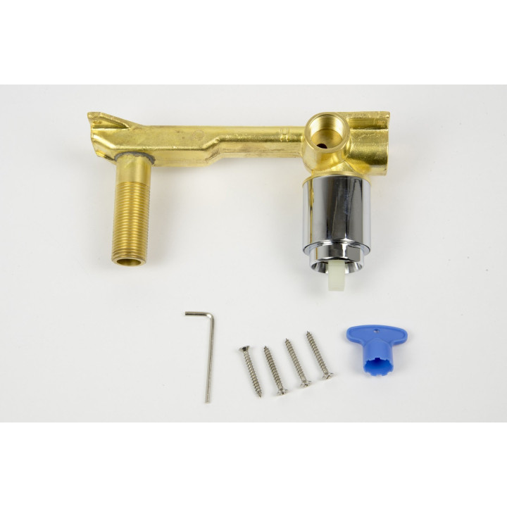 Bateria umywalkowa podtynkowa Corsan Lugo chromowana z wylewką