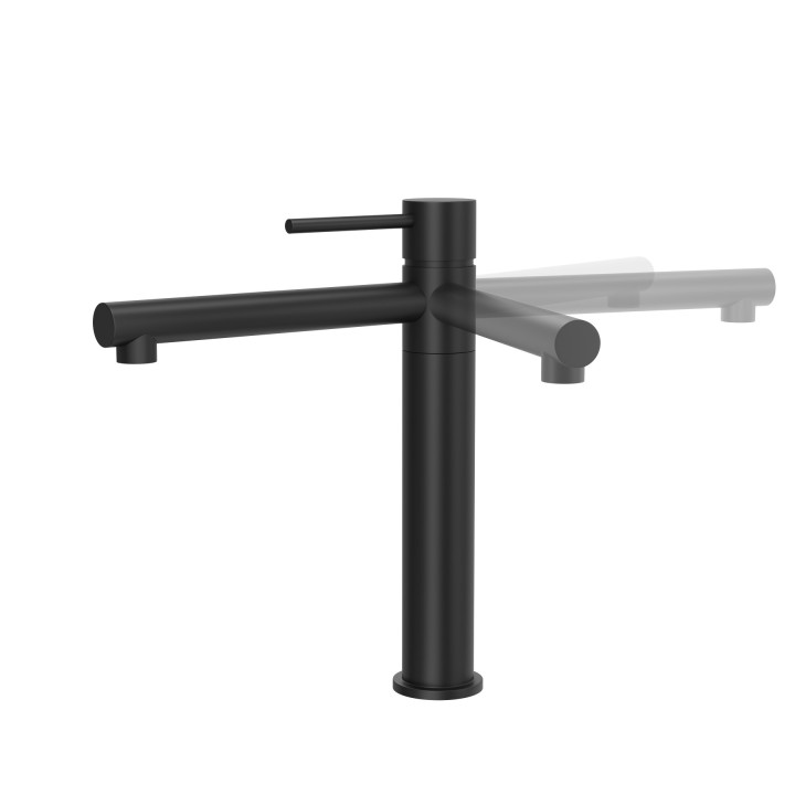 Bateria wolnostojąca Corsan Lugo czarna z ruchomą wylewką