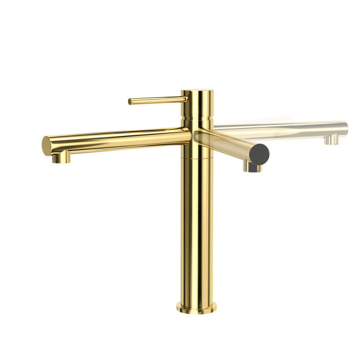 Bateria wolnostojąca Corsan Lugo złota z ruchomą wylewką