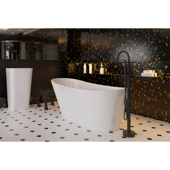 Bateria wannowa wolnostojąca Corsan Lugo czarna