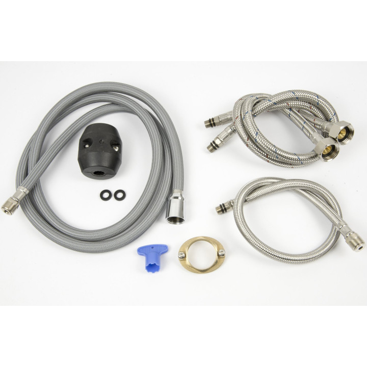 Bateria wannowa 3 otworowa Corsan Lugo chromowana z wylewką i słuchawką prysznicową