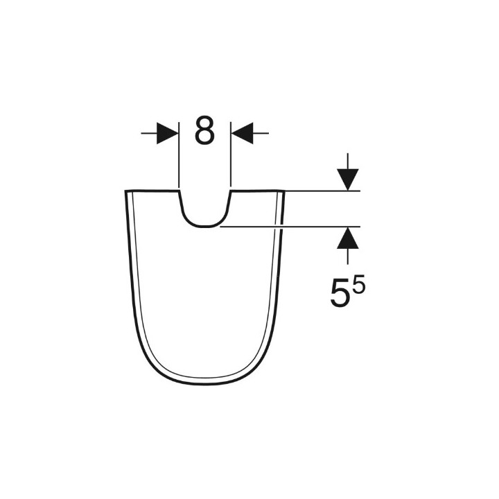 Geberit Smyle Square Półpostument, B22.5cm, H32.5cm, T30cm