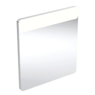 Geberit Option Square Podświetlane lustro, B70cm, H65cm, T3.2cm, oświetlenie u góry, Aluminium szczotkowane
