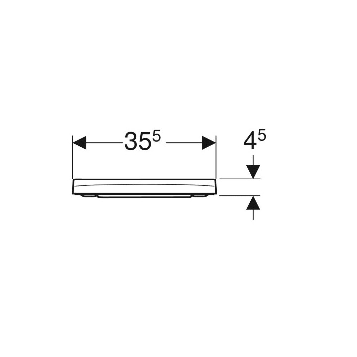Geberit Smyle Square Deska sedesowa, mocowanie z góry, zachodząca pokrywa deski sedesowej, slim design