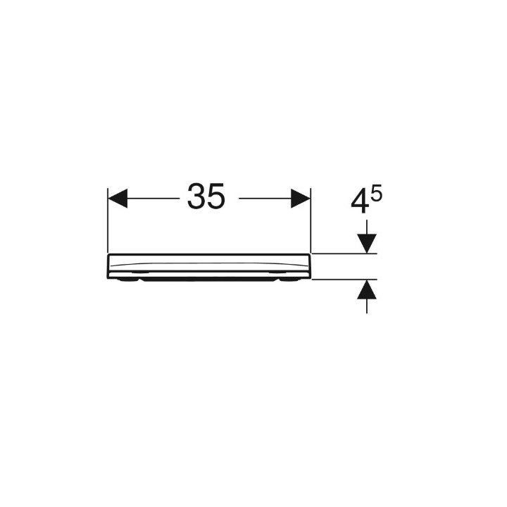 Geberit Smyle Square Deska sedesowa, mocowanie z góry, wolne opadanie, z widocznym siedziskiem, slim design
