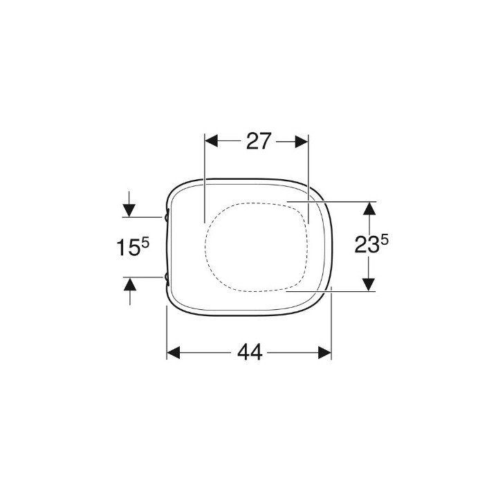 Geberit Fantasia Deska sedesowa, mocowanie od góry, wolne opadanie