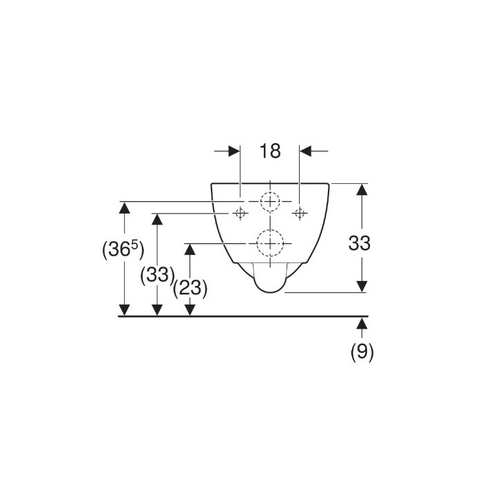 Geberit Selnova Compact Wisząca miska WC, lejowa, B35.5cm, H33cm, T49cm, krótka, ukryte mocowania, Rimfree