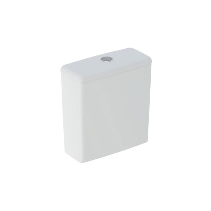 Geberit Selnova Square Spłuczka nasadzana, B36.5cm, H39.5cm, T16.5cm, spłukiwanie dwudzielne, przyłącze wody z boku, obracana, d