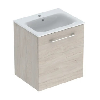 Geberit Selnova Square Zestaw szafki pod umywalkę, z jednymi drzwiami, B60cm, H65.2cm, T50.2cm, orzech włoski hickory jasny, z u