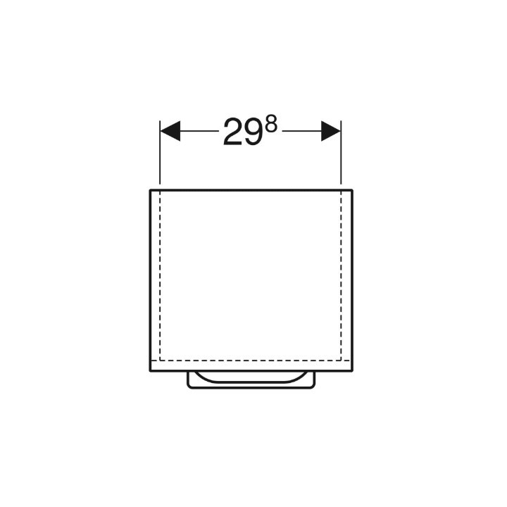 Geberit Selnova Square Szafka boczna, B33cm, H65cm, T29.7cm, z jednymi drzwiami, biały