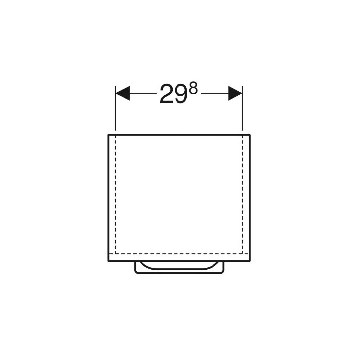 Geberit Selnova Square Szafka boczna, B33cm, H65cm, T29.7cm, z jednymi drzwiami, orzech włoski hickory