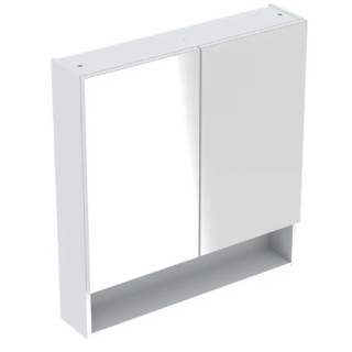 Geberit Selnova Square Szafka z lustrem, B58.8cm, H85cm, T17.5cm, z dwojgiem drzwi, biały