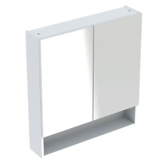 Geberit Selnova Square Szafka z lustrem, B78.8cm, H85cm, T17.5cm, z dwojgiem drzwi, biały