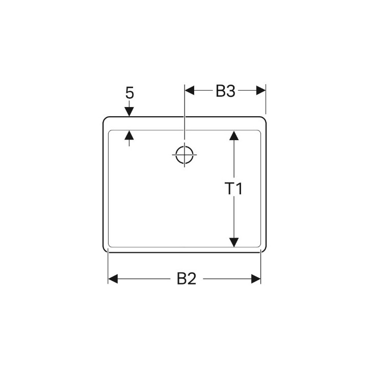Umywalka wielofunkcyjna Geberit Satellit 70x50x20 cm biała