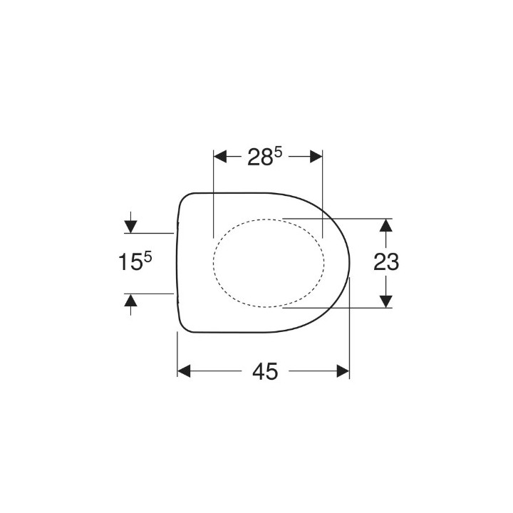 Geberit Selnova Deska sedesowa, mocowanie od góry, wolne opadanie, antybakteryjna