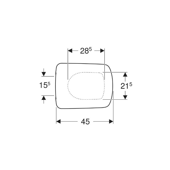 Geberit Selnova Square Deska sedesowa, mocowanie od dołu, zachodząca pokrywa deski sedesowej