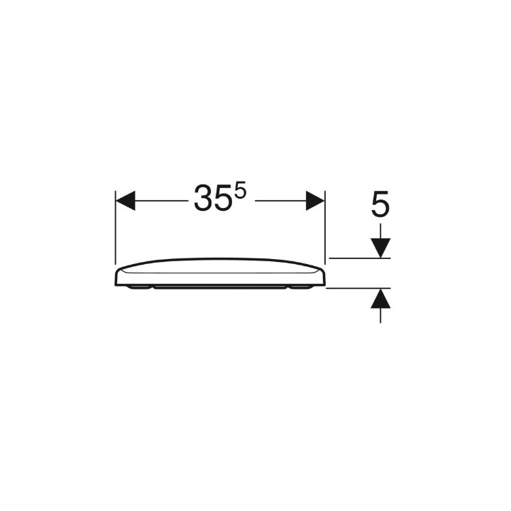 Geberit Selnova Square Deska sedesowa, mocowanie od dołu, zachodząca pokrywa deski sedesowej