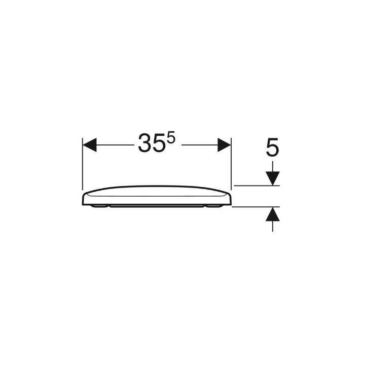 Geberit Selnova Square Deska sedesowa, mocowanie od góry, zachodząca pokrywa deski sedesowej