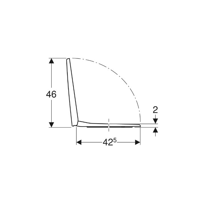 Geberit Selnova Square Deska sedesowa, mocowanie od góry, zachodząca pokrywa deski sedesowej