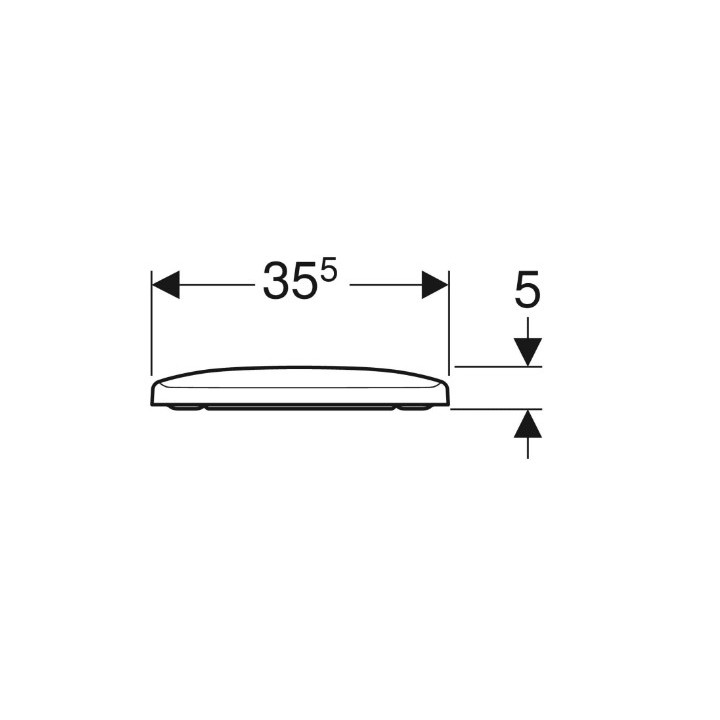 Geberit Selnova Compact Deska sedesowa, mocowanie od góry, kształt geometryczny, zachodząca pokrywa deski sedesowej