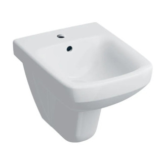 Geberit Selnova Compact Bidet wiszący, B35cm, H34.5cm, T48cm, krótki, kształt geometryczny, z przelewem, z otworem na baterię