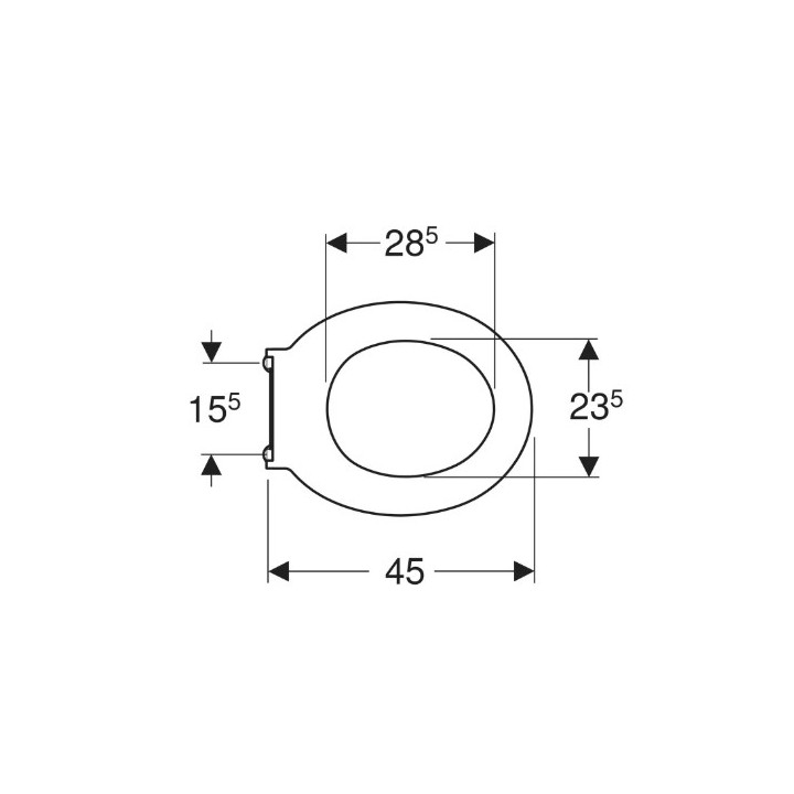 Geberit Selnova Comfort Siedzisko, mocowanie od góry, metalowe zawiasy, antybakteryjne
