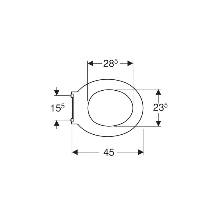 Geberit Selnova Comfort  Siedzisko, mocowanie od dołu, zawiasy metalowe, antybakteryjne