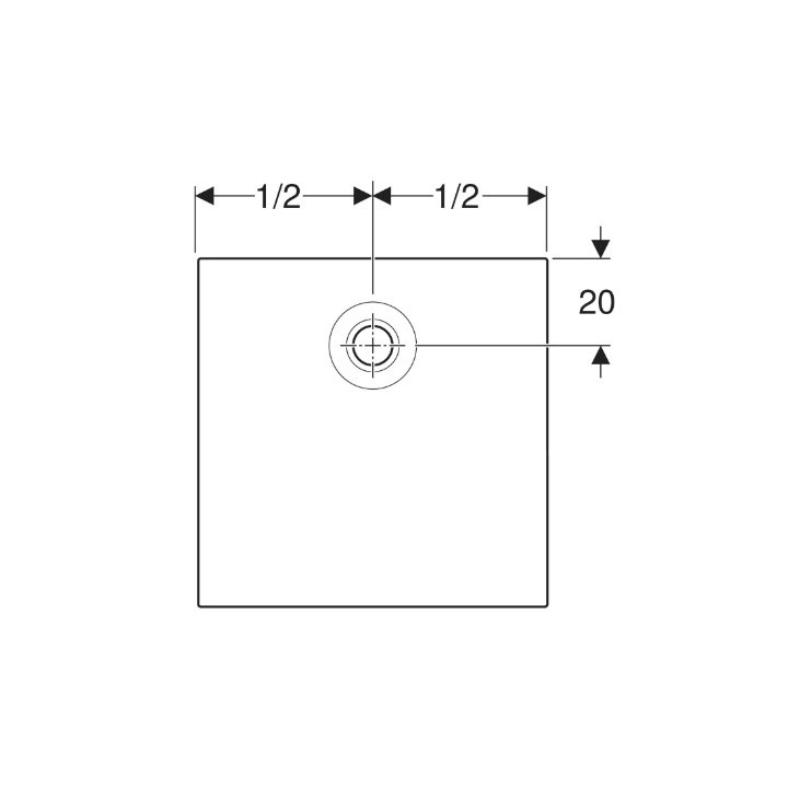 Brodzik kwadratowy Geberit Nemea 80x80 cm, biały