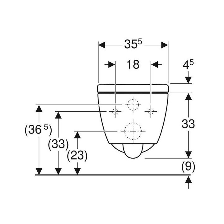 Miska Geberit iCon lejowa, wisząca