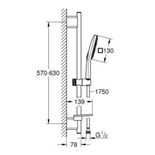 Zestaw prysznicowy Grohe Euphoria SmartControl System 310 Duo z termostatem, hard graphite