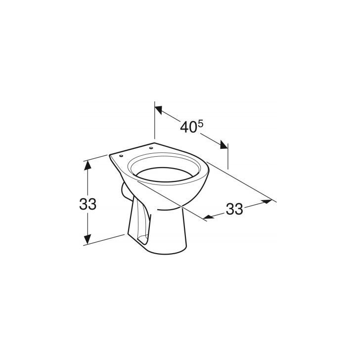 GEBERIT Stojąca miska sedesowa dla dzieci Geberit Bambini, lejowa