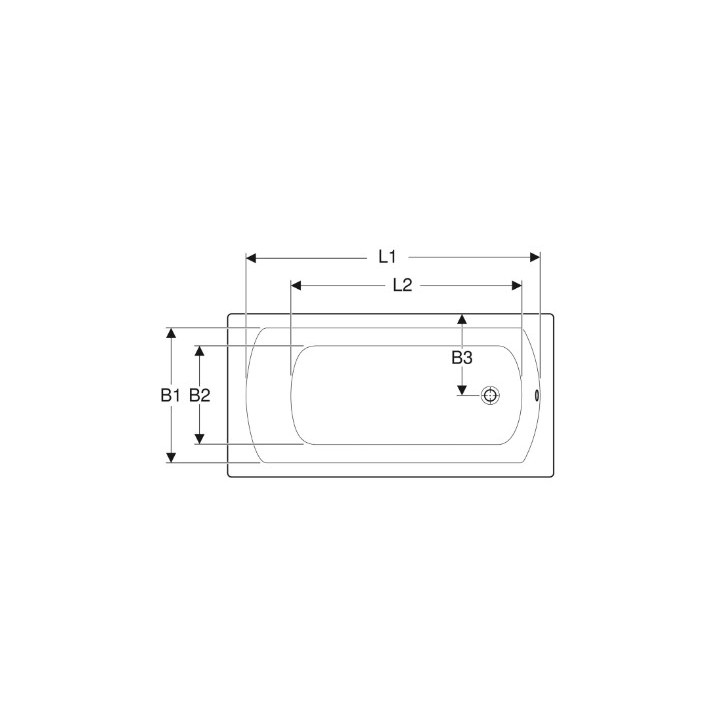 PERFECT wanna prostokątna 140x70 cm - biała