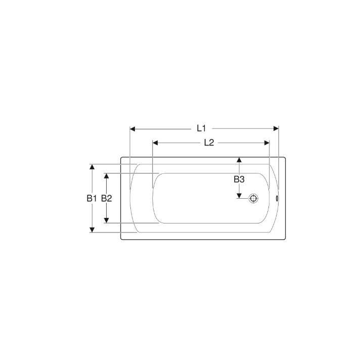 PERFECT wanna prostokątna 150x75 cm - biała