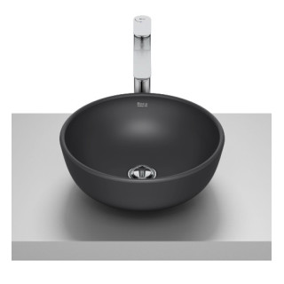 OPTICA Umywalka nablatowa ROUND ER 35 cm CZARNY MAT