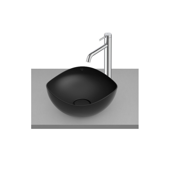 OHTAKE Umywalka nablatowa 37,5x37,5x17,5 cm CZARNY MAT
