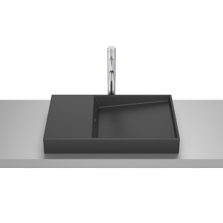 HORIZON Umywalka nablatowa DASH 60x38 cm CZARNY MAT