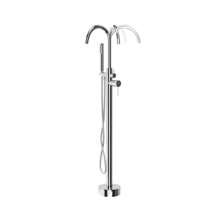 Bateria wannowa wolnostojąca Corsan Lugo chromowana