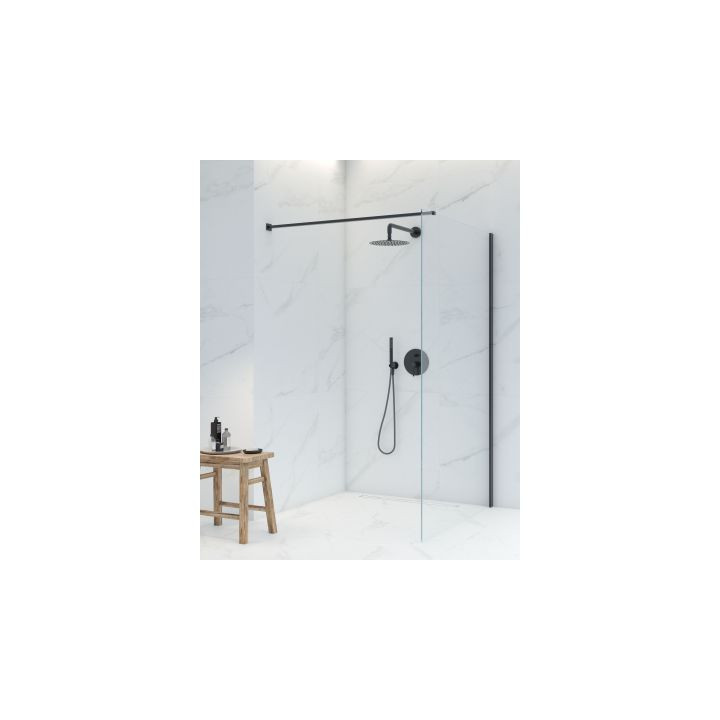 Bateria natryskowa Oltens Molle, podtynkowa, jednouchwytowa, 2 wyjścia wody, czarny mat