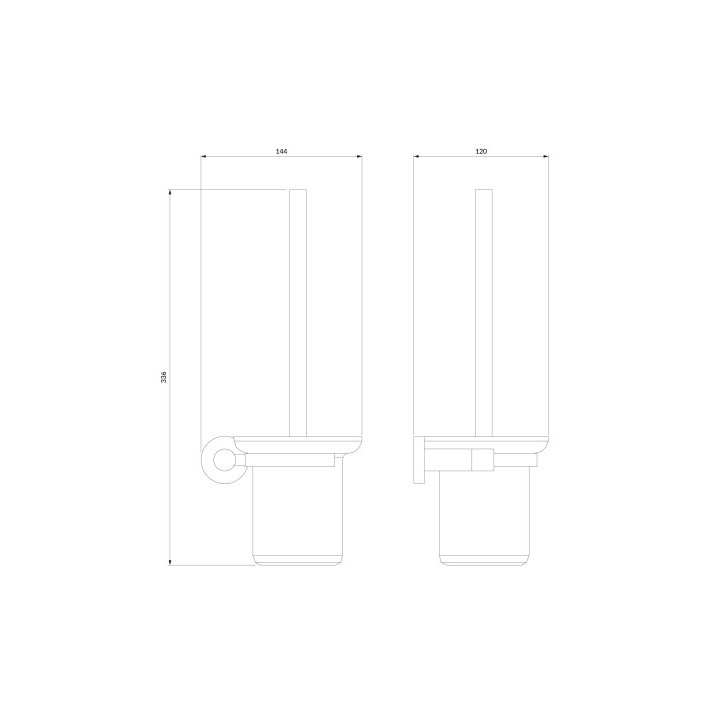 OMNIRES MODERN PROJECT szczotka toaletowa - miedź