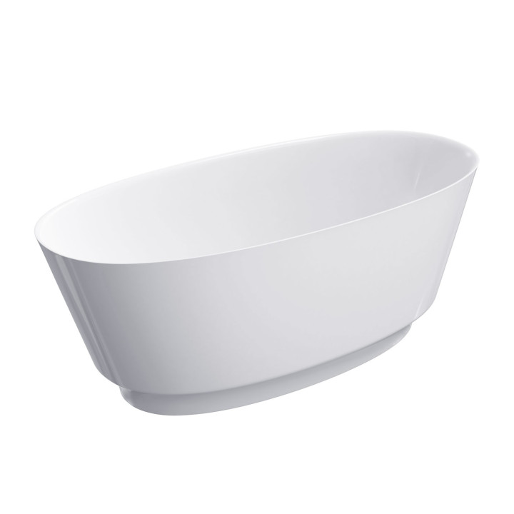 Wanna wolnostojąca OMNIRES NEO M+, 158x72 cm, z syfonem - biały połysk