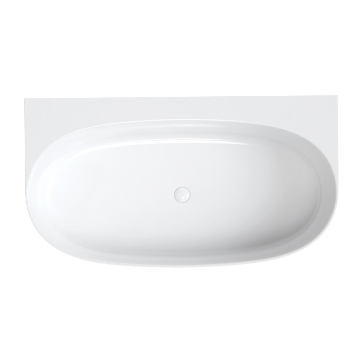  wanna przyścienna OMNIRES VALENCIA M+, 158 x 86 cm - biały połysk
