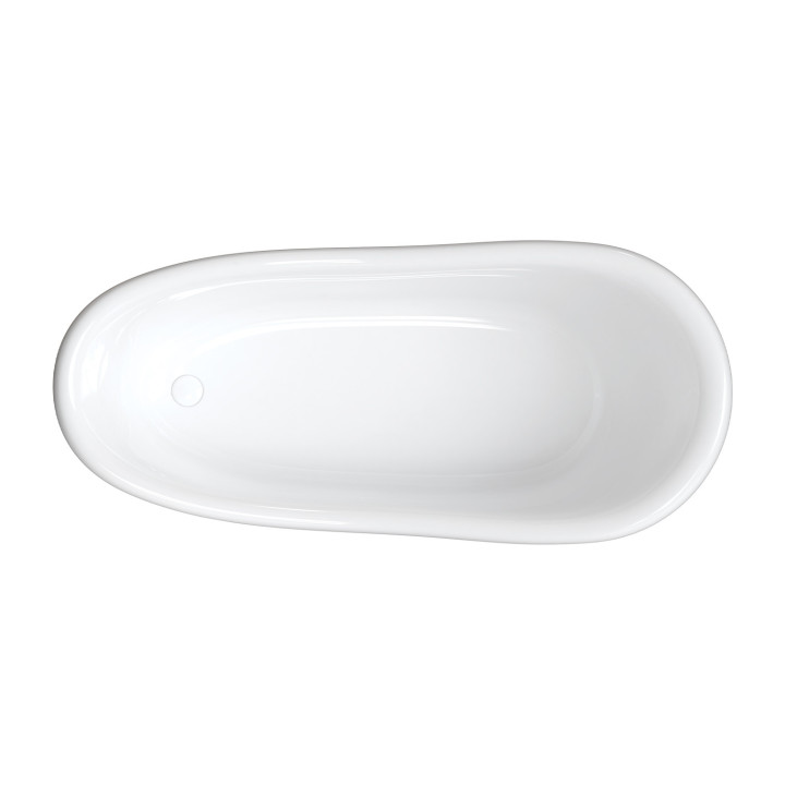 Wanna wolnostojąca OMNIRES ATENA COMFORT M+, 168x76cm - biały połysk